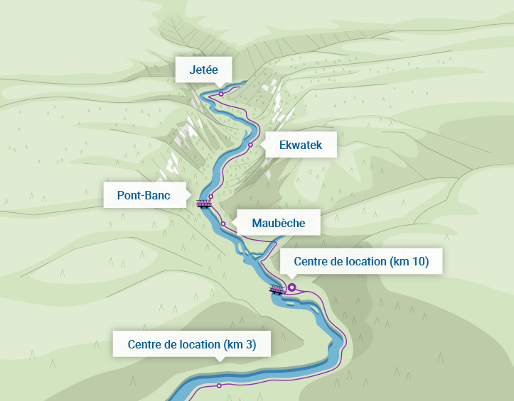 Parcours de descente de rivière